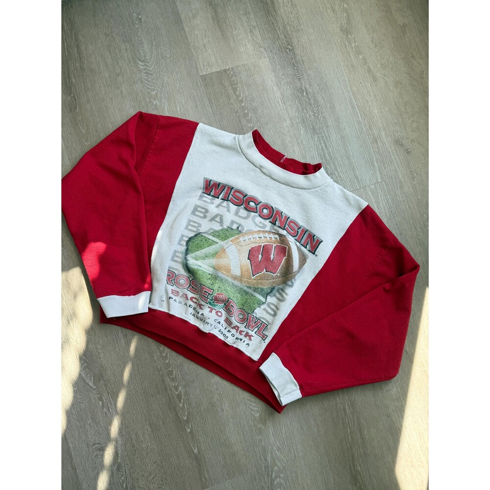 Vintage 2000 Wisconsin Rose Bowl Crewneck | Upcycled One-of-a-Kind